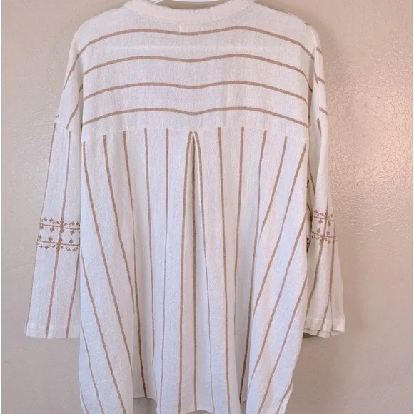 World Market Brienne Ivory Terracotta Khadi Tunic O/S - Picture 3 of 10